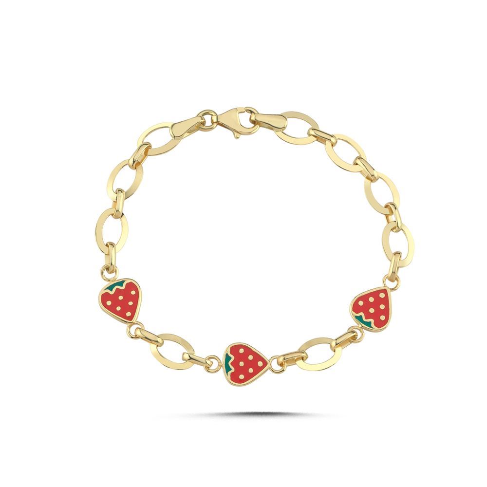 Çilek Çocuk Bileklik(14.5*0.6 Cm)