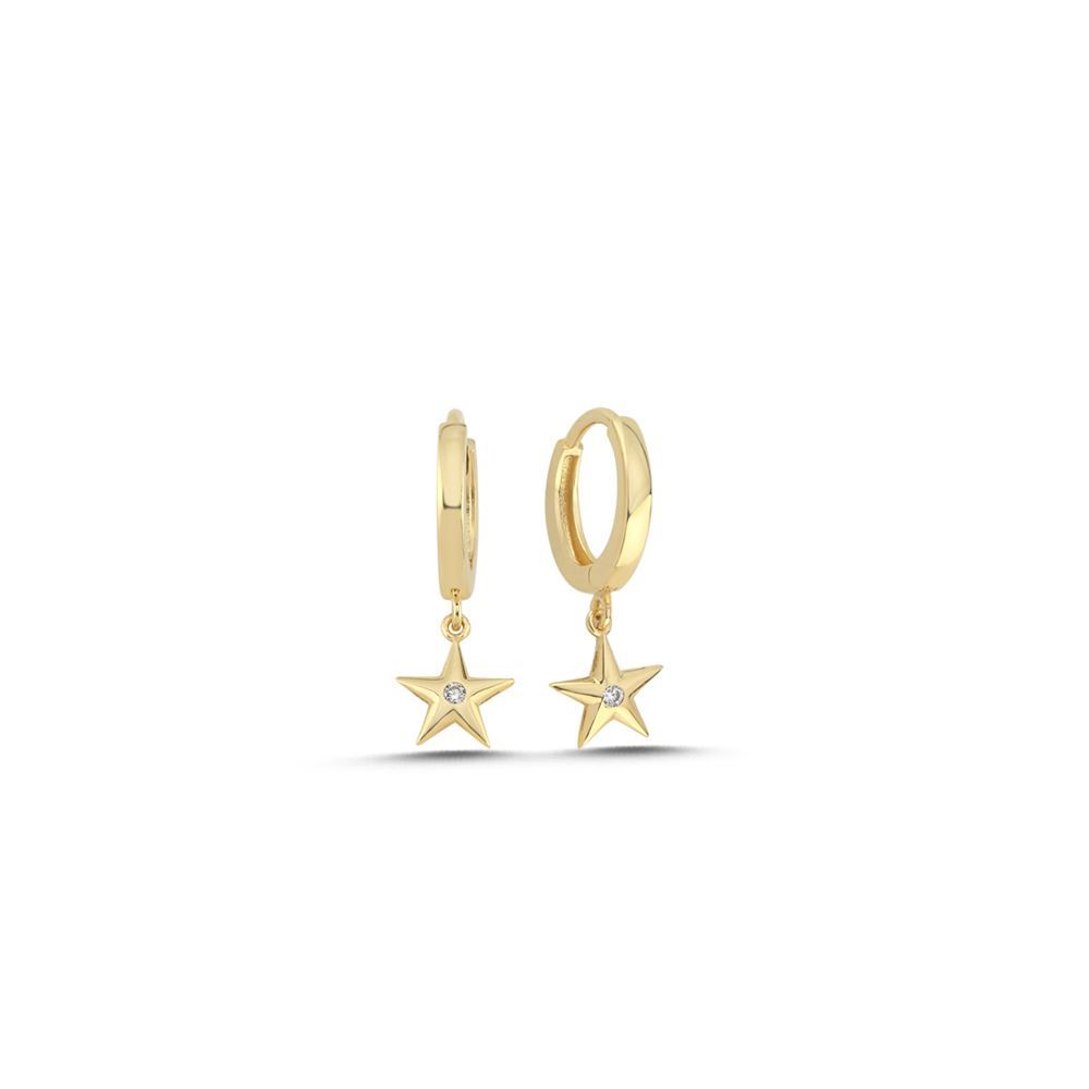 Yıldız Sallantı Küpe (2,20*1,00 Cm 0,20 Mm)