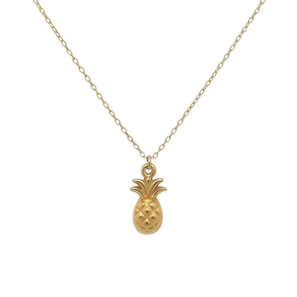 Ananas Meyve Tasarım Minimal Kolye
