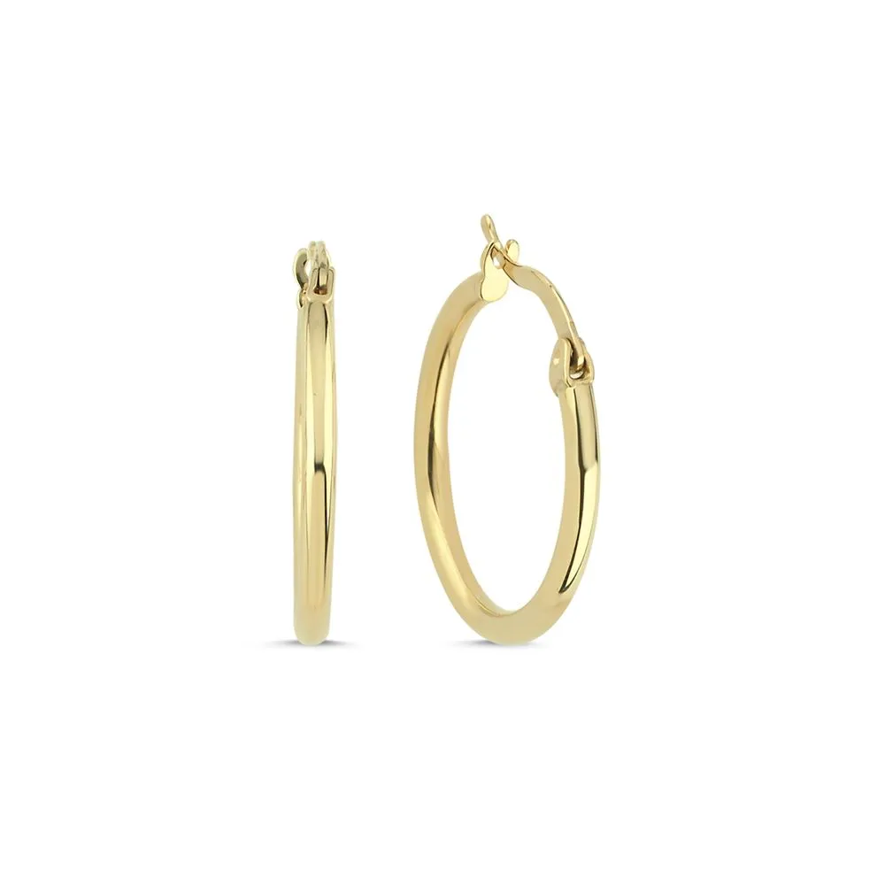 Sade Halka Orta Boy Küpe(2*2 Cm 0,2 Mm)