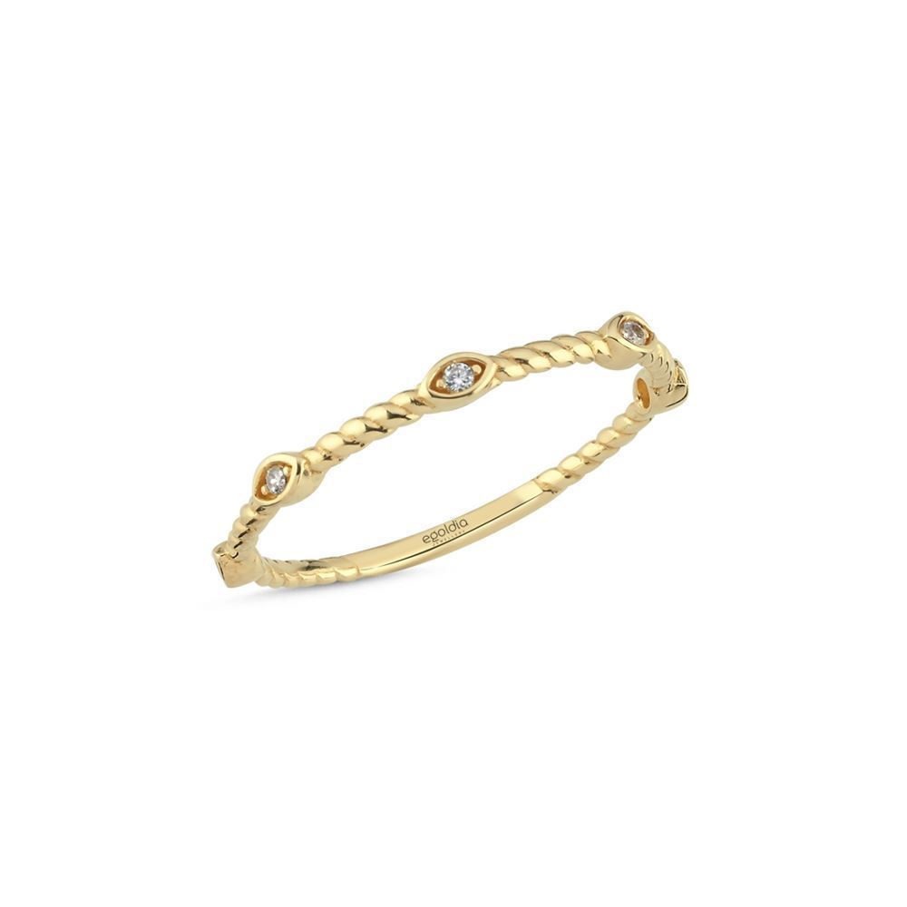 Damla Taşlı Burgu Tasarım Yüzük