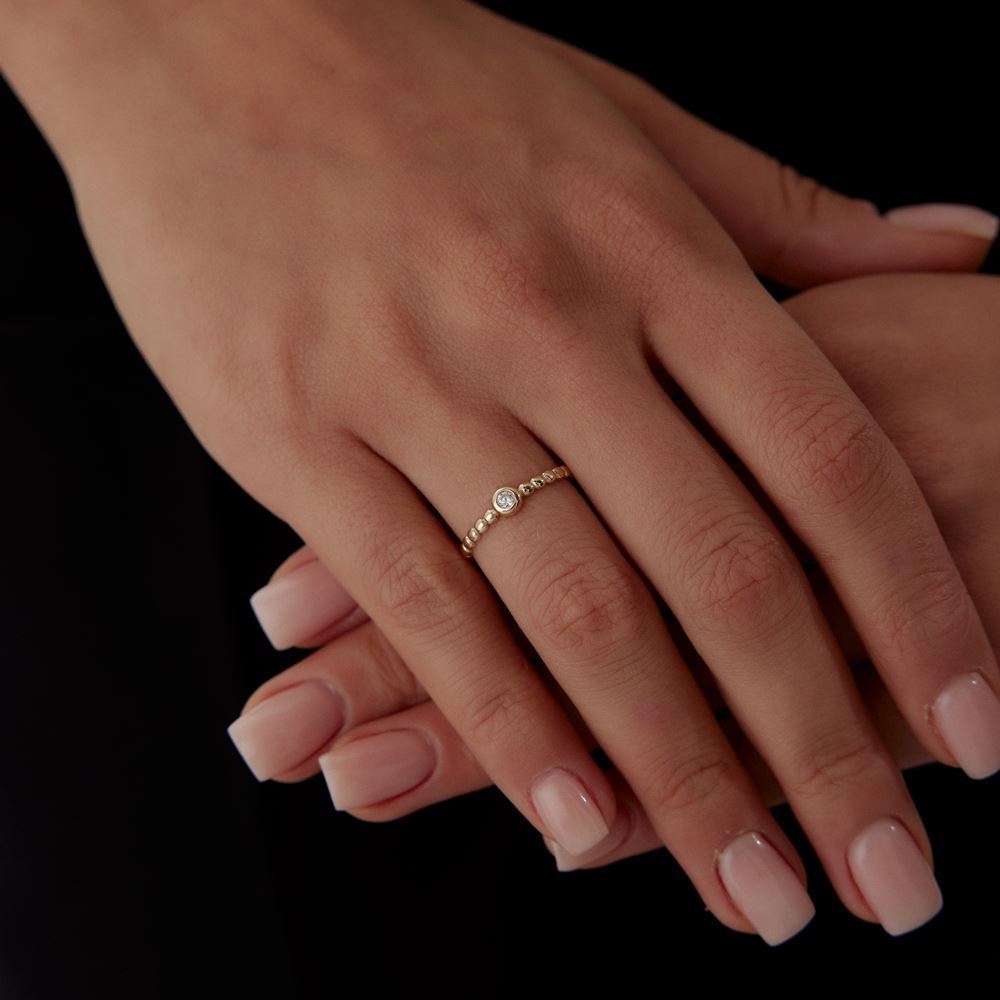 Oval Taşlı Burgu Yüzük