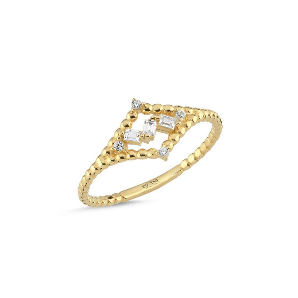 Baget Taşlı Tasarım Yüzük