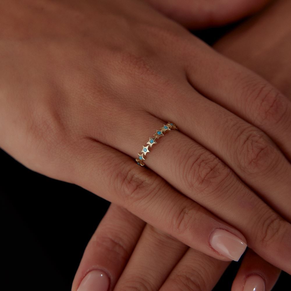 Yıldız Firuze Taşlı Yüzük