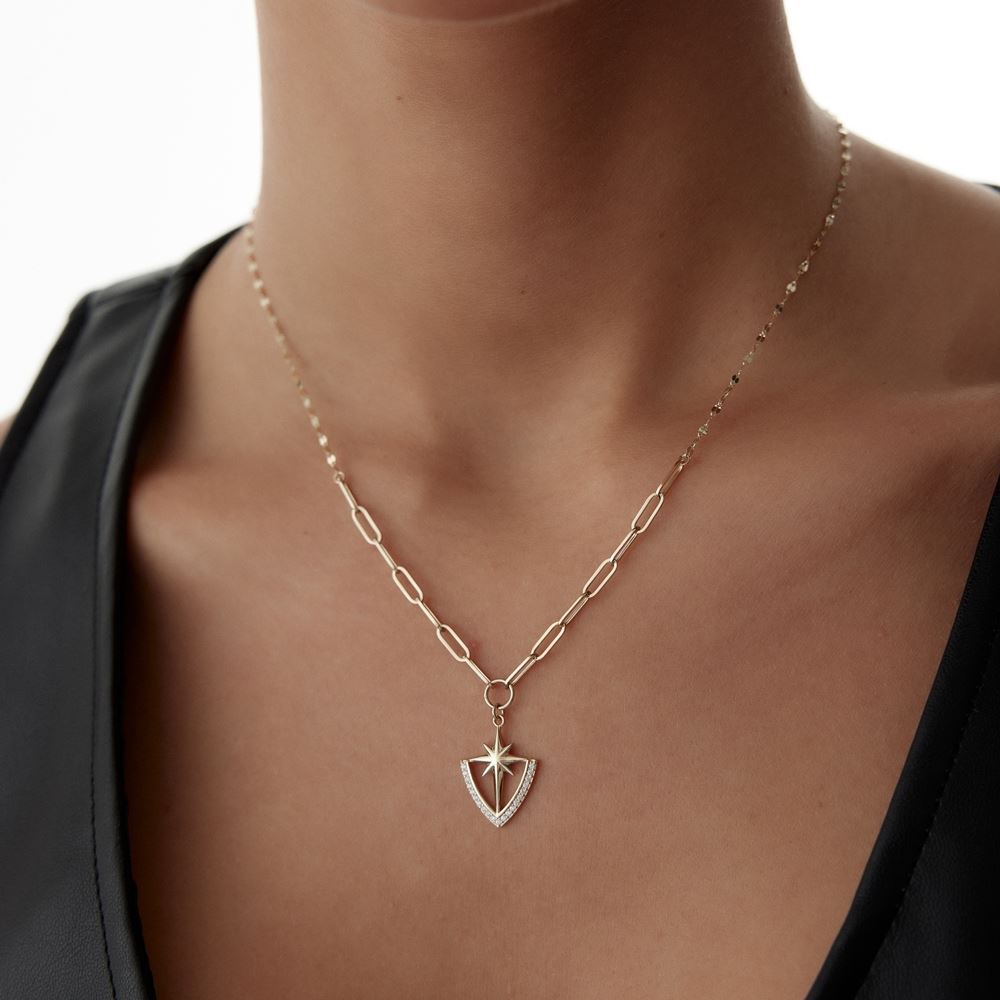 Kutup Yıldız Ataç Pullu Kolye