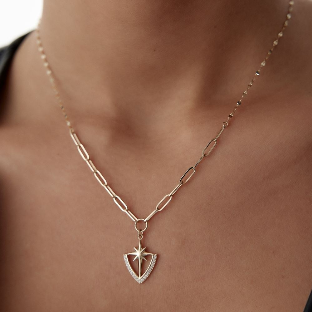 Kutup Yıldız Ataç Pullu Kolye