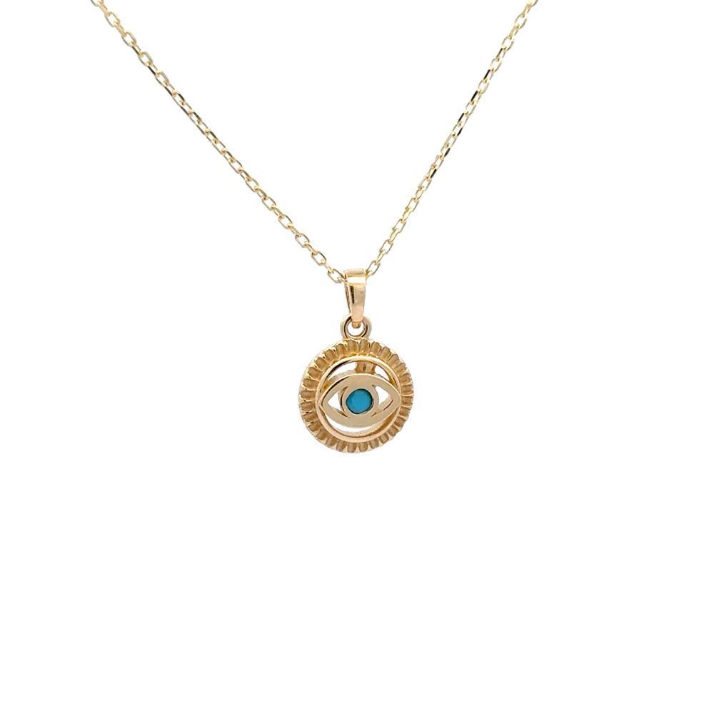 Göz Güneş Firuze Taşlı Kolye