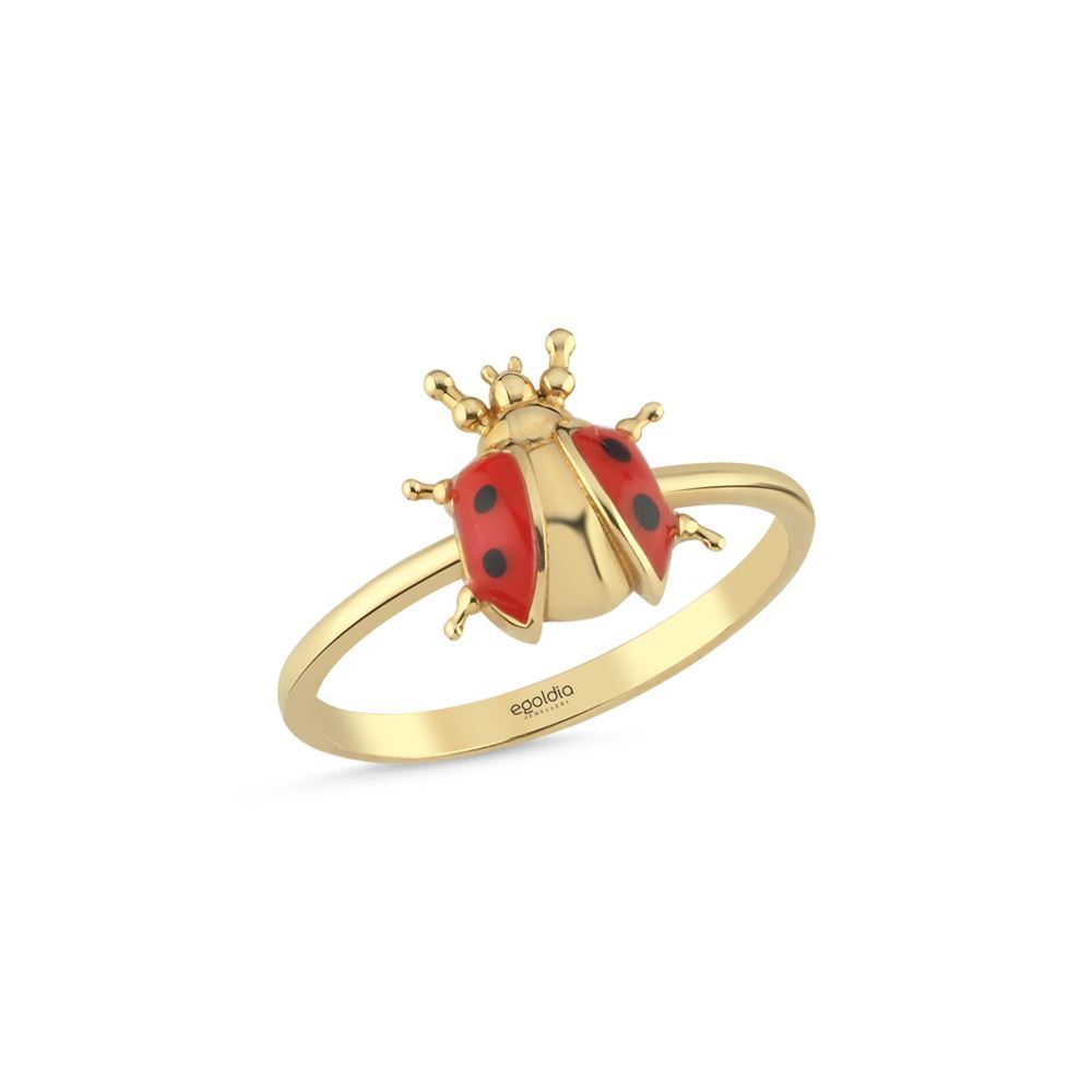 Uğur Böceği Mineli Yüzük