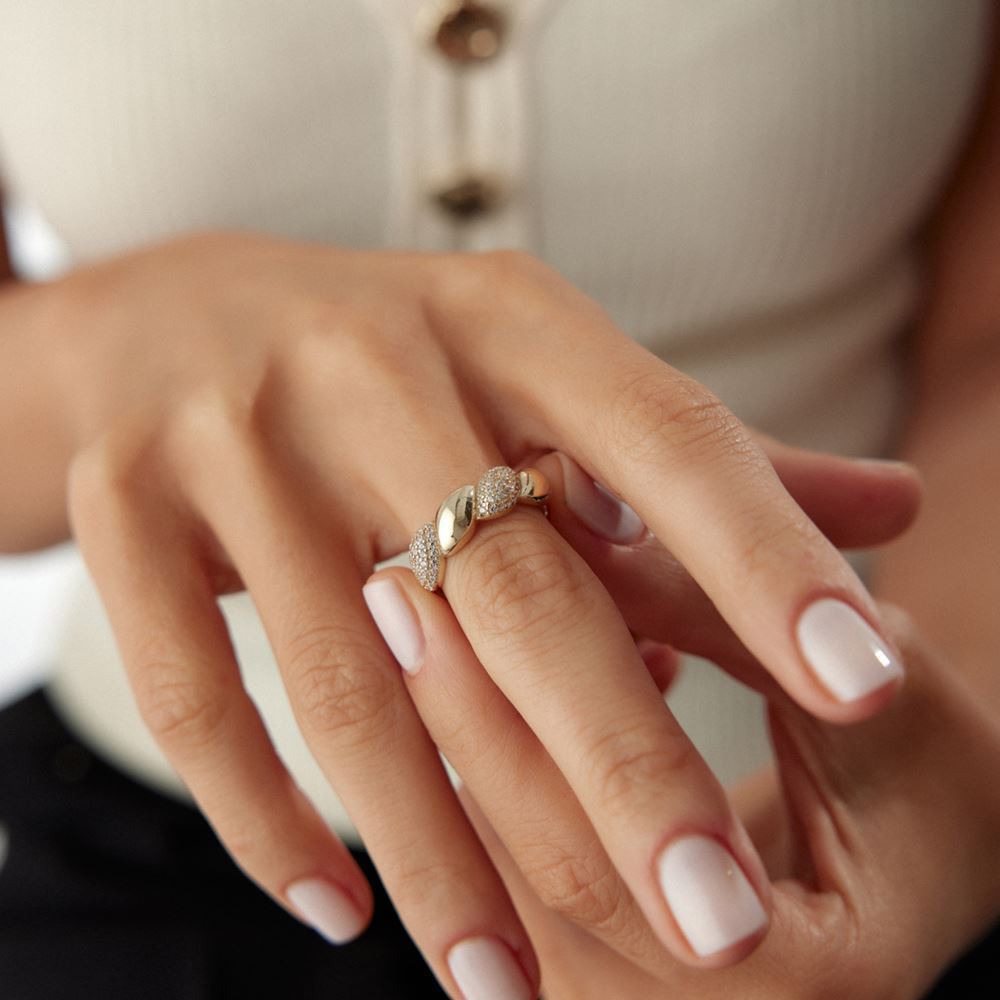 Midye Taşlı Yüzük