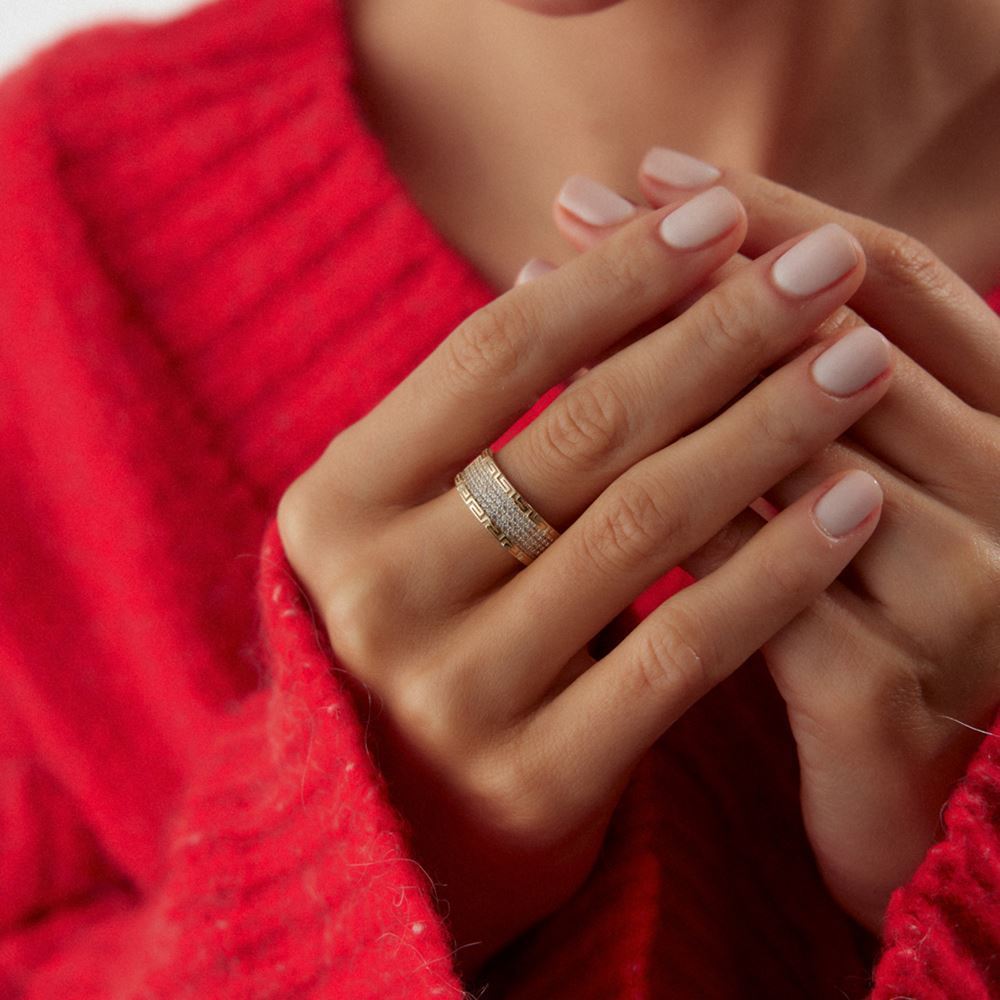 Grek Taşlı Yüzük