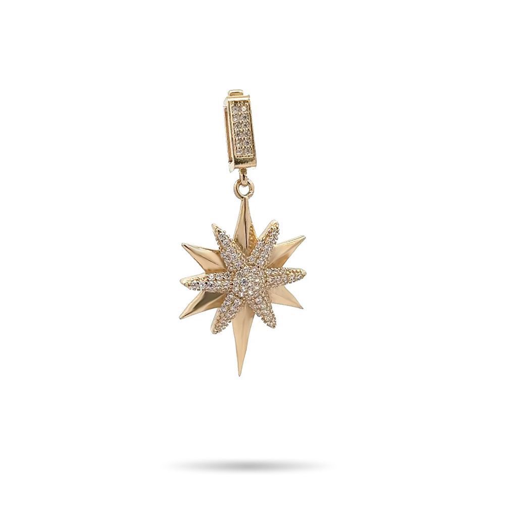 Kutup Yıldız Taşlı Charm Kolye Ucu