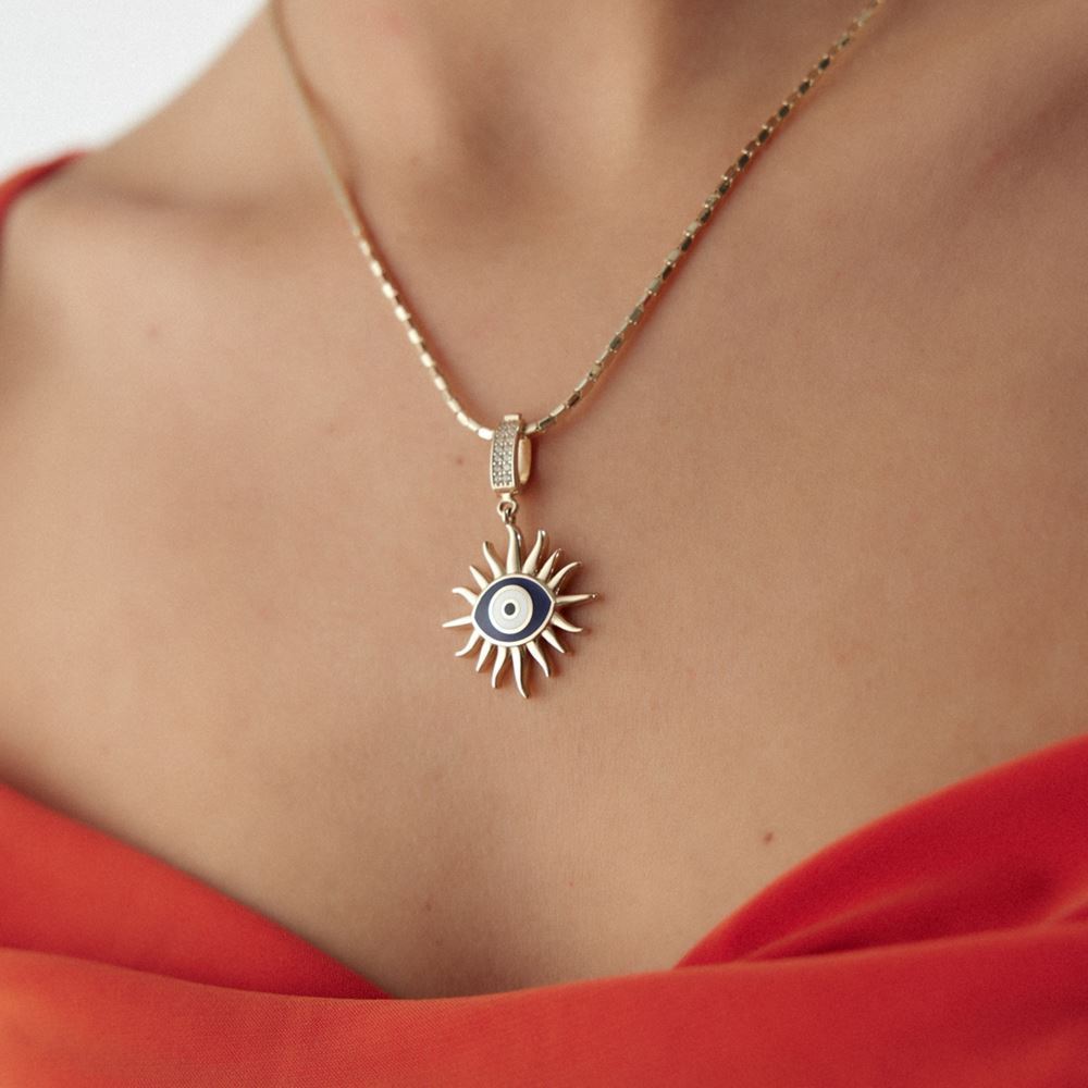 Göz Mineli Göz Charm Kolye Ucu