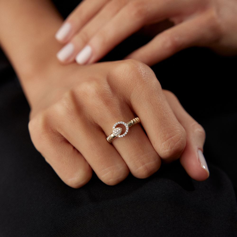 Taşlı Yuvarlak Yüzük