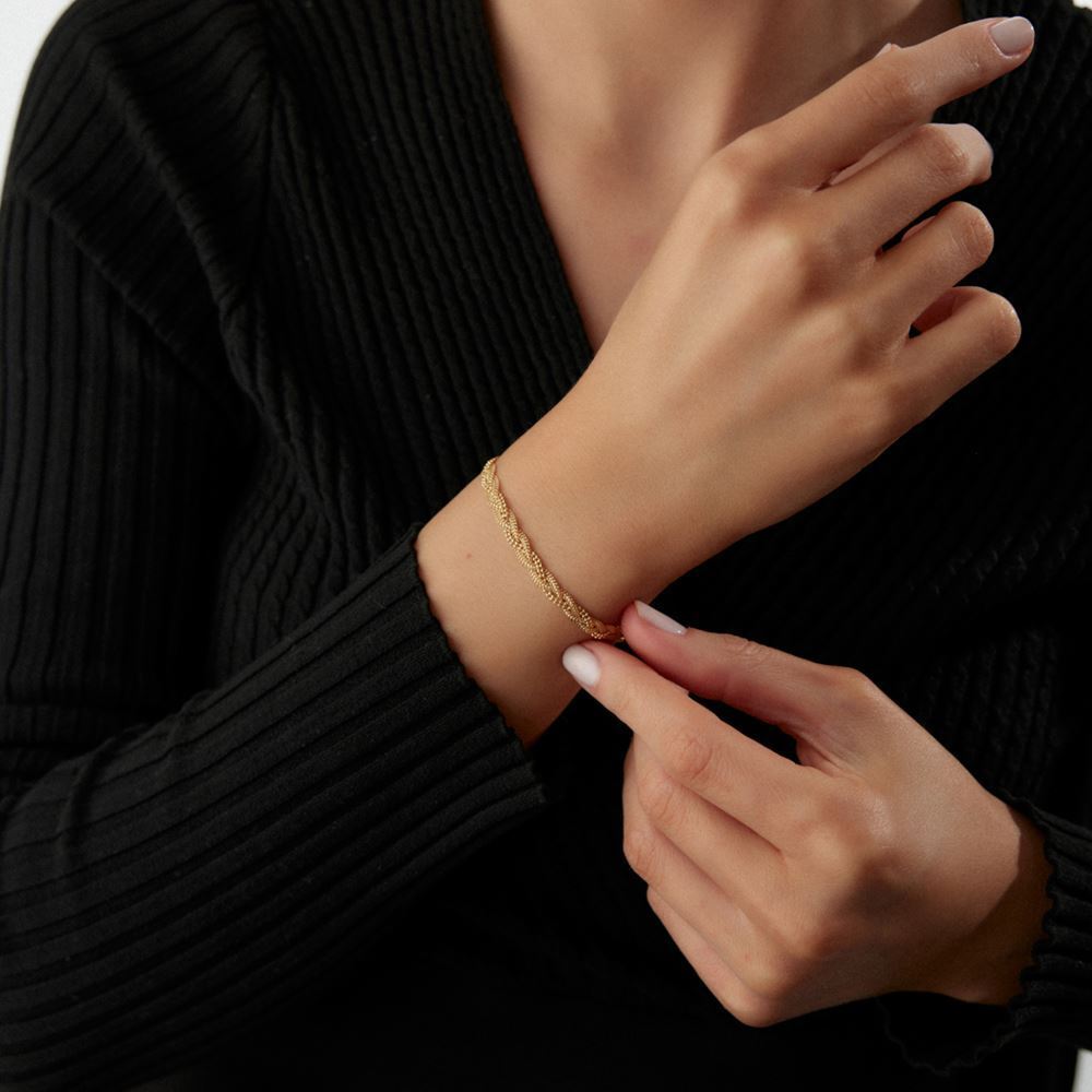 Kırmızı İtalyan Örme Bileklik