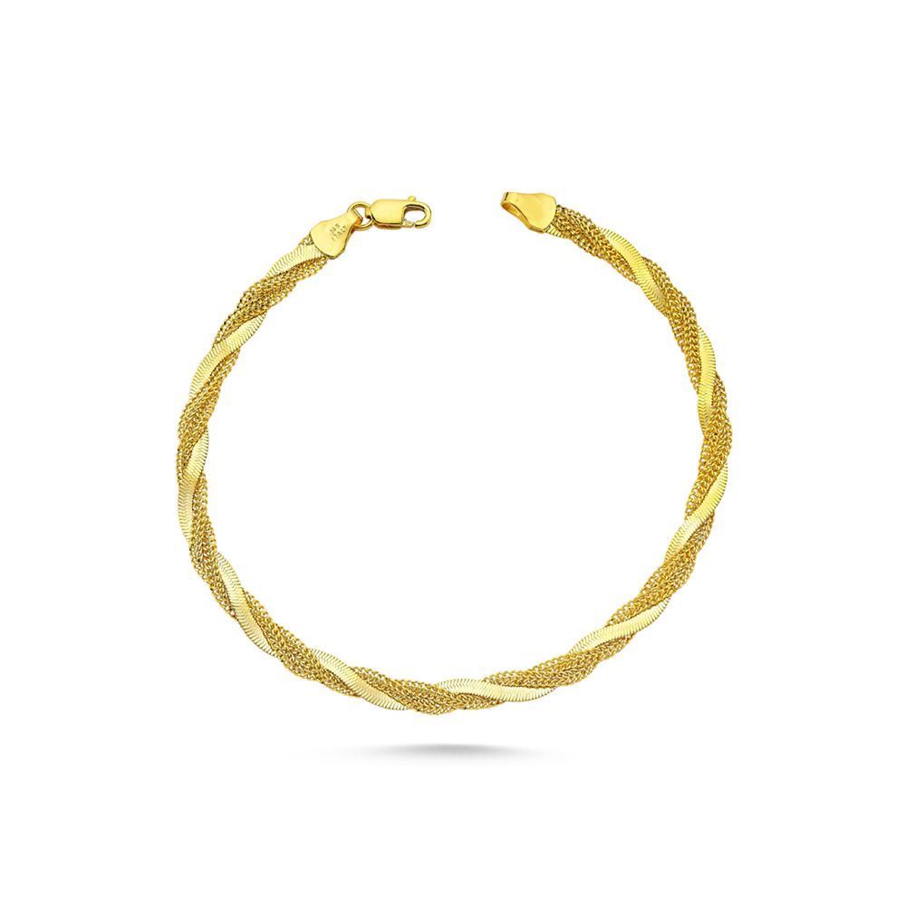 Kırmızı İtalyan Burgu Kalemli Bileklik