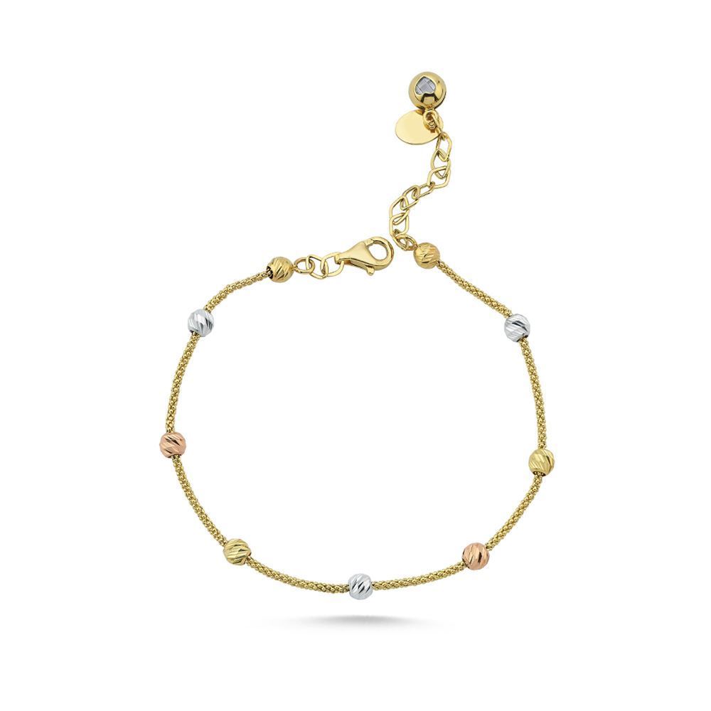 Üç Renk Dorika Top Bileklik