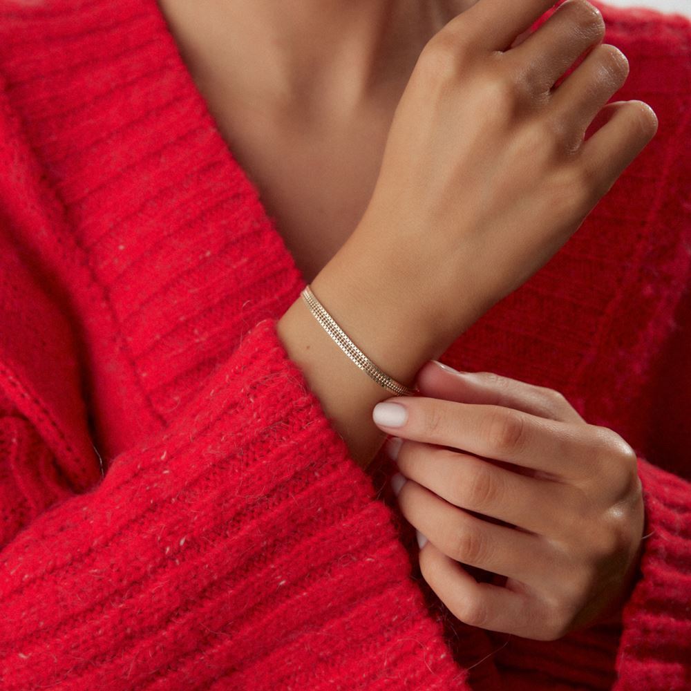 İtalyan Oluklu Kalemli Bileklik