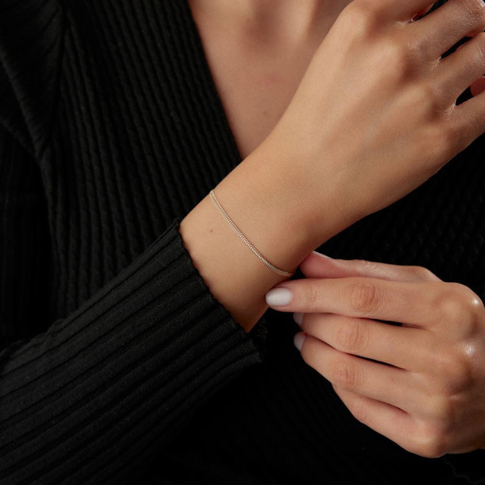 İtalyan İki Sıra Balıksırtı Bileklik