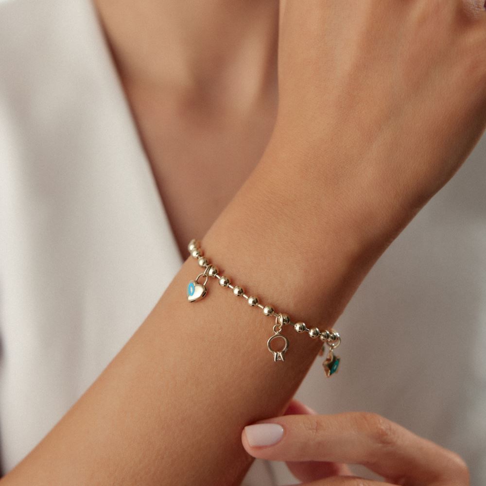 Kalp Yıldız Yonca Tektaş Taşlı Bileklik