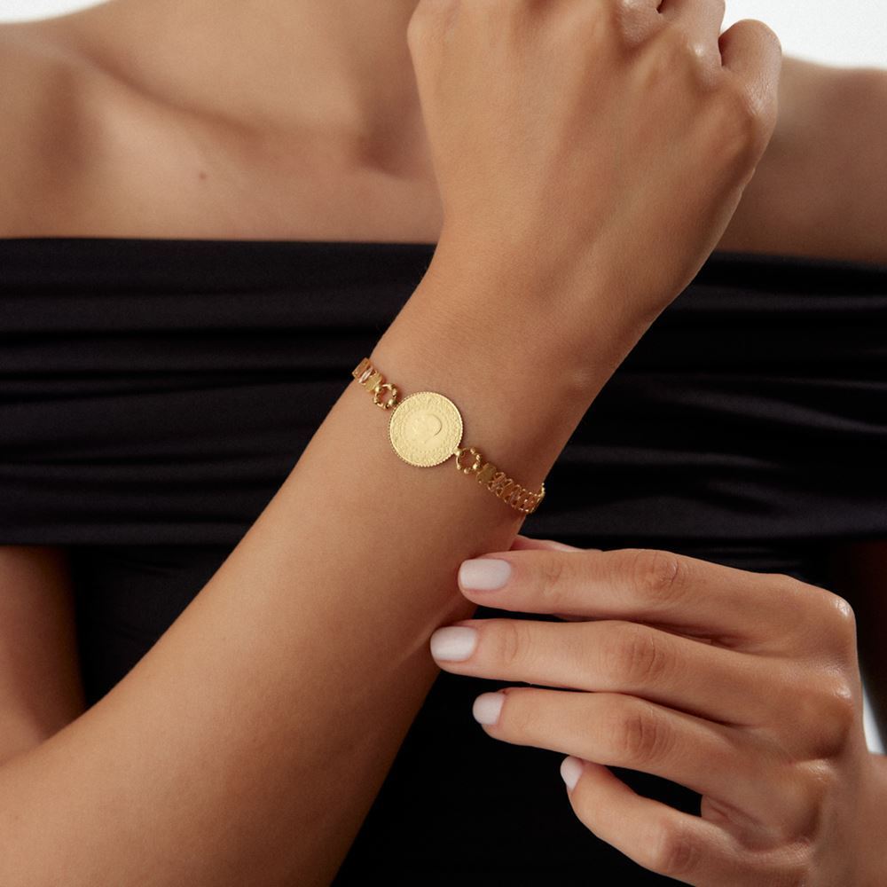 Kırmızı Çeyrekli Bileklik