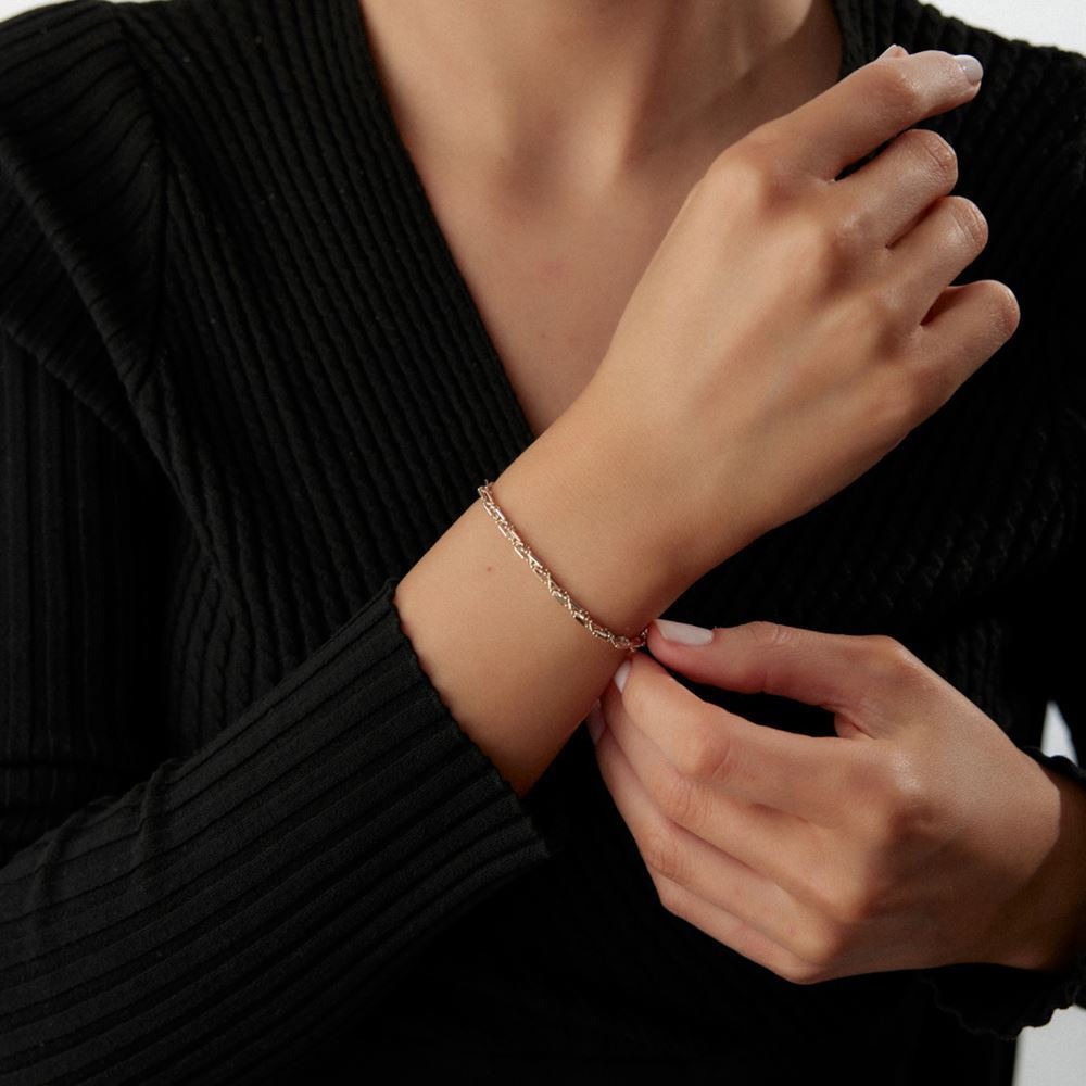 İtalyan Üç Renk Burgu Tasarım Bileklik