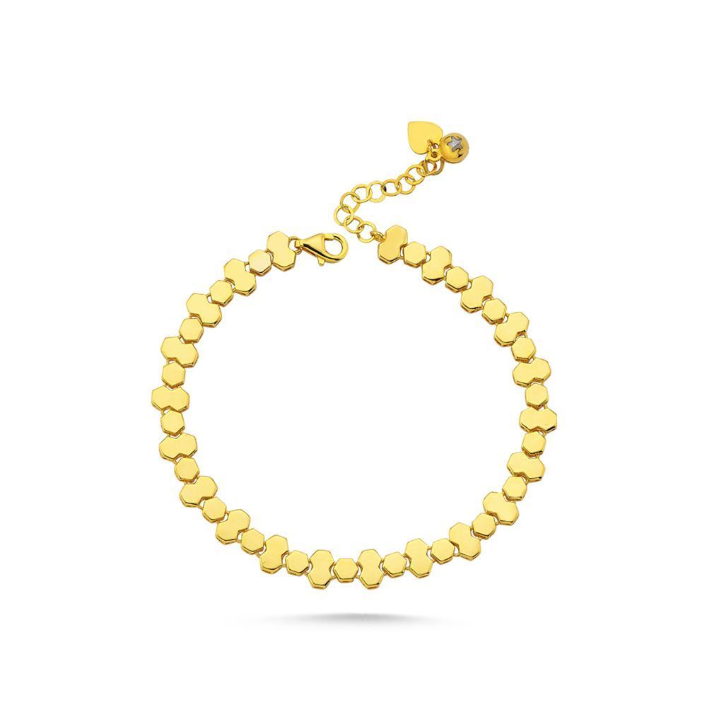 Kırmızı Beşgen Tasarım Bileklik