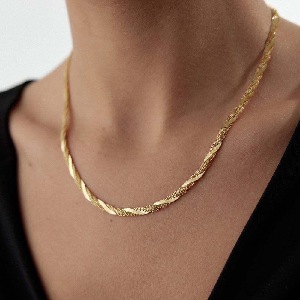 İtalyan Balıksırtı Kalemli Kolye 42 Cm