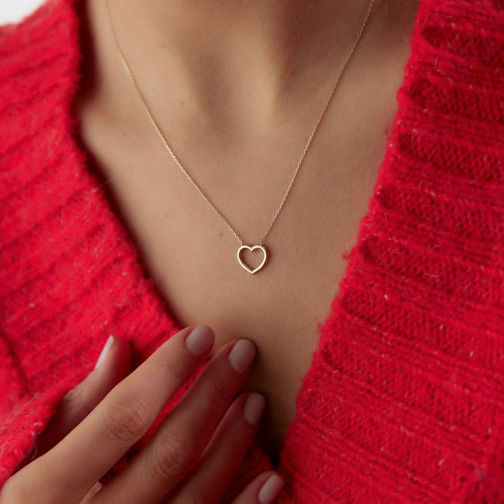 İçi Boş Kalp Kolye