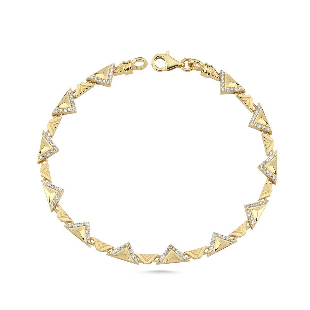 Üçgen Prizma Tasarım Taşlı Bileklik