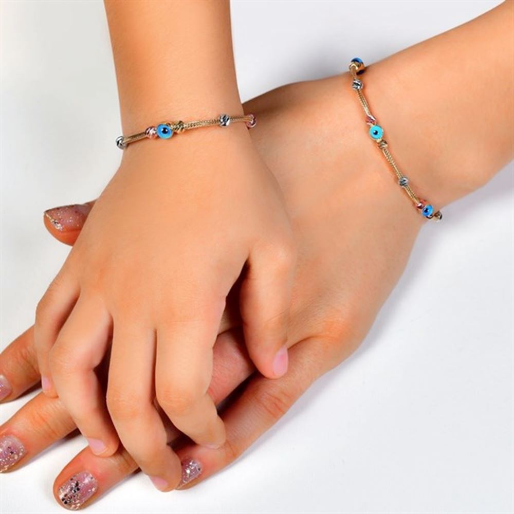 Anne Çocuk İkili Set Altın Bileklik