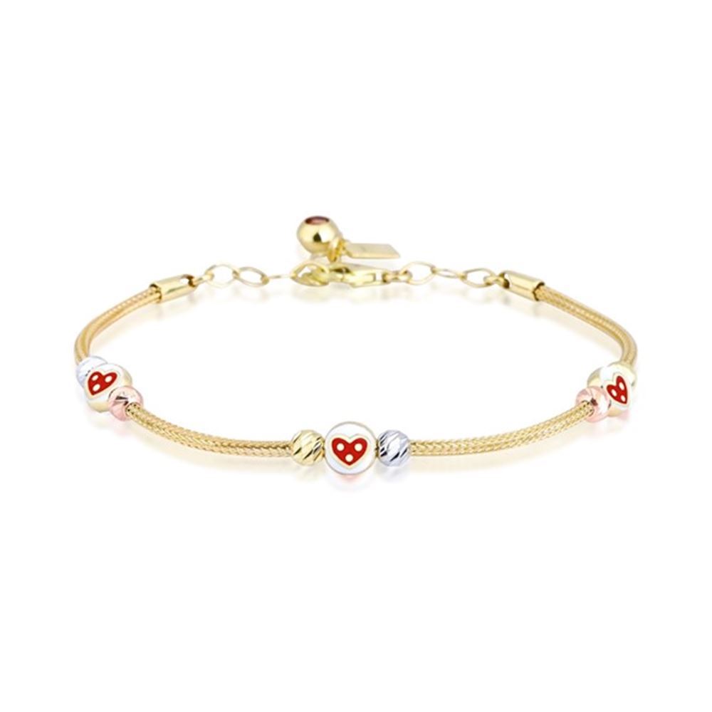 Anne Çocuk Çilek İkili Set Altın Bileklik