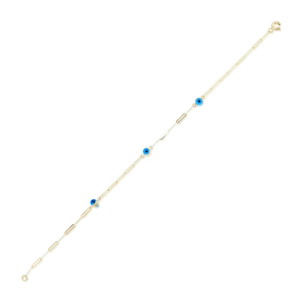 Göz Boncuklu 14 Ayar Altın Bileklik