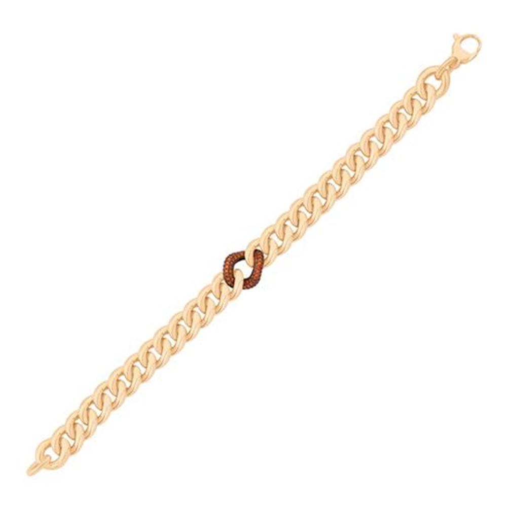 Turuncu Halkalı Zincir Altın Bileklik