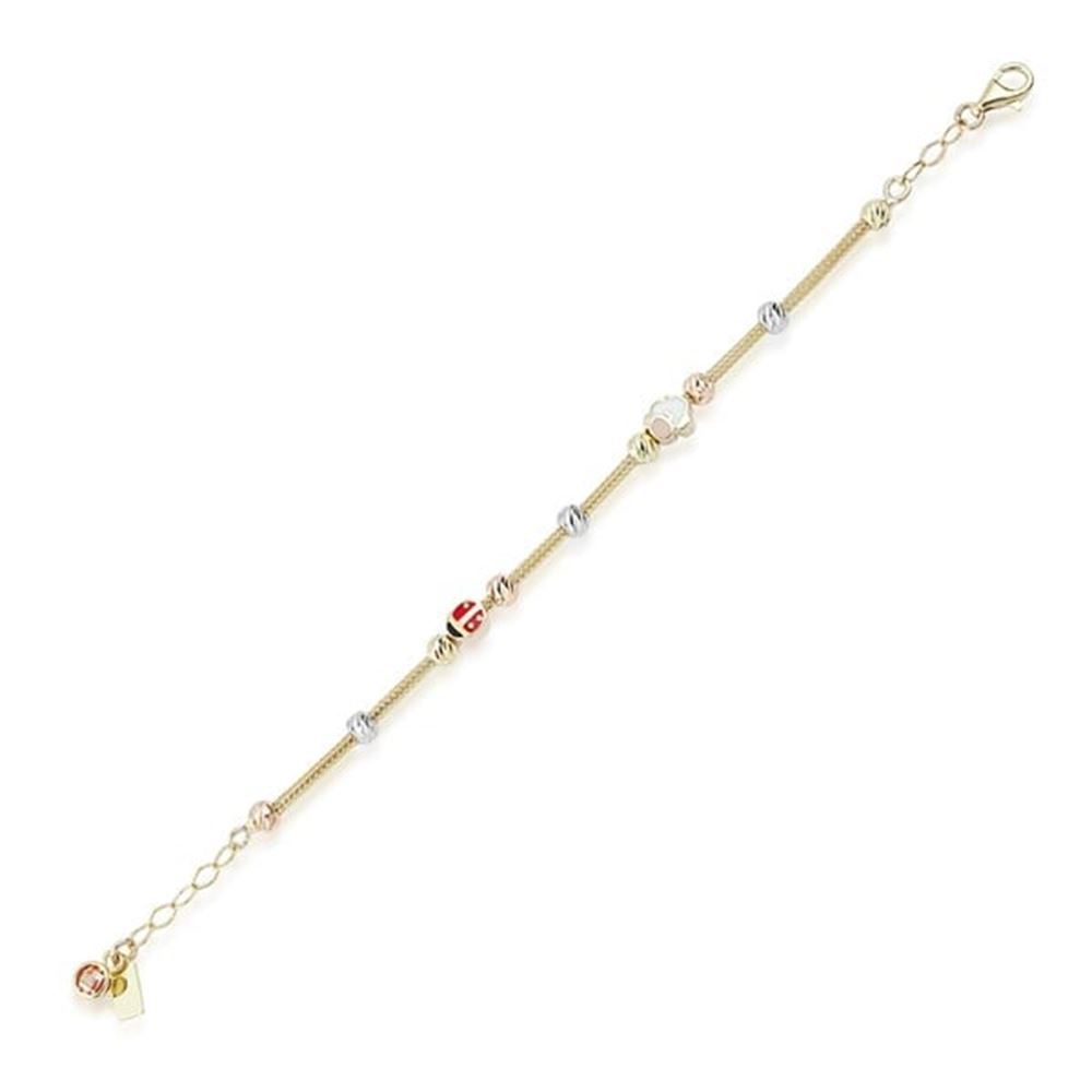 Uğur Böceği Mineli Çocuk Bilekliği