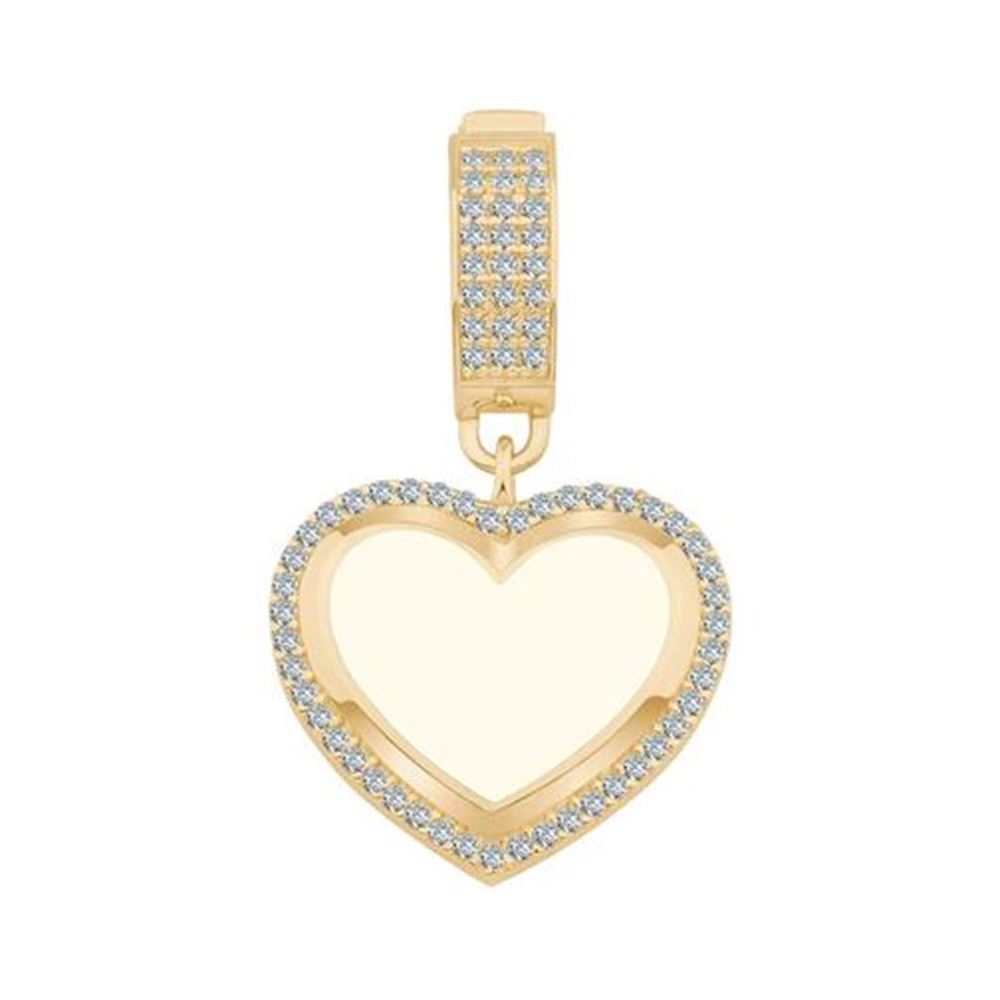 Kalp Altın Kolye Ucu Charm