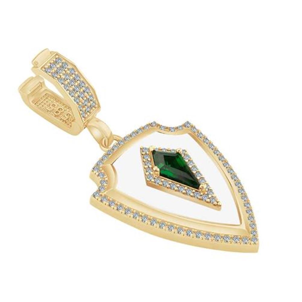 Yeşil Taşlı Kalkan Charm