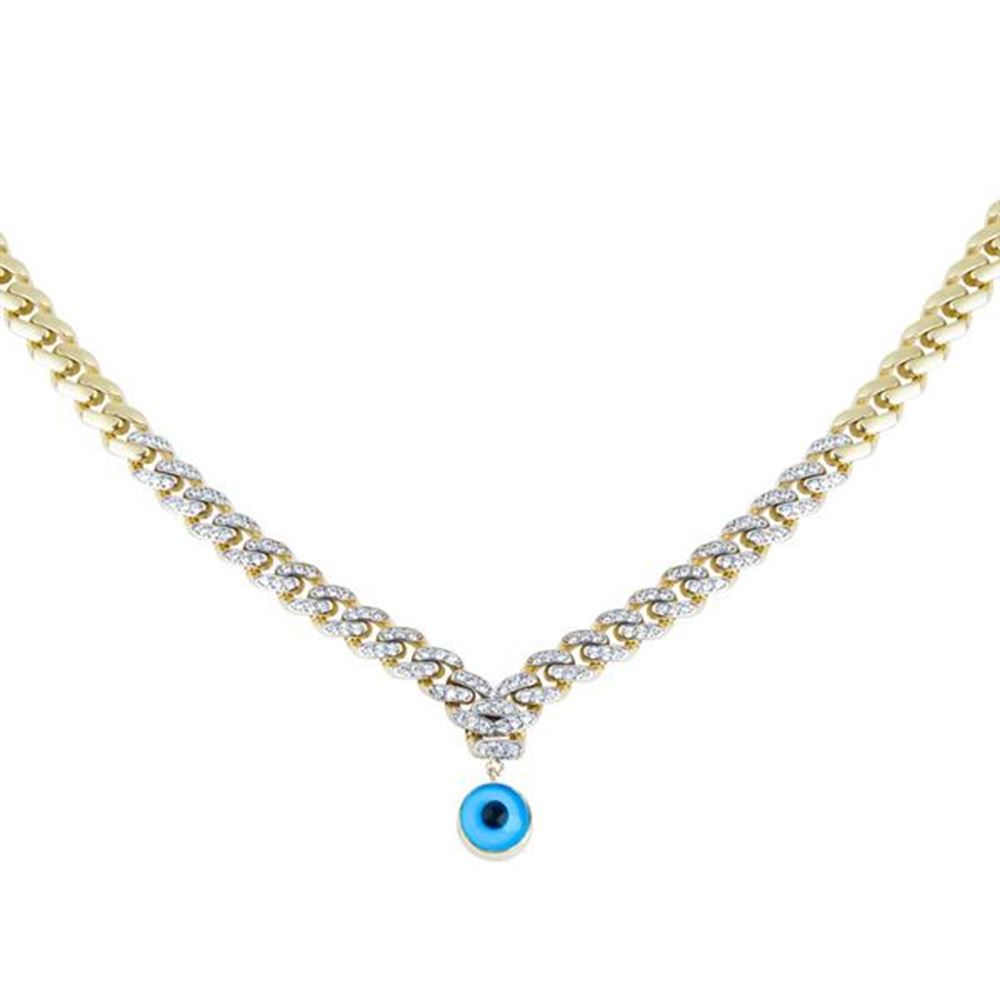 Altın Taşlı Göz Bebeğim Kolye