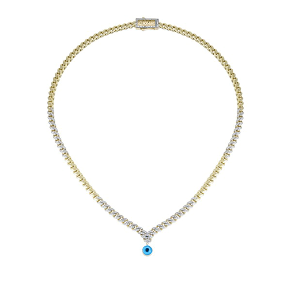 Altın Taşlı Göz Bebeğim Kolye