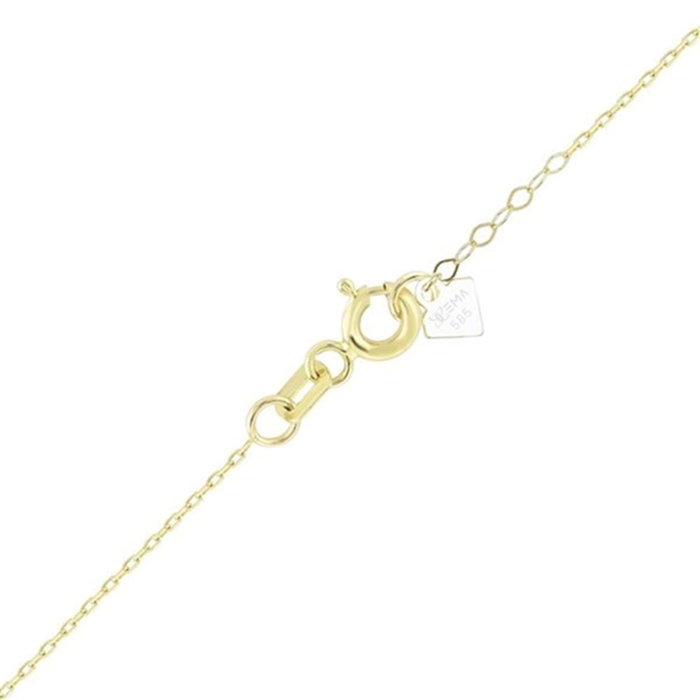 Nazar Boncuklu Hilal Altın Kolye