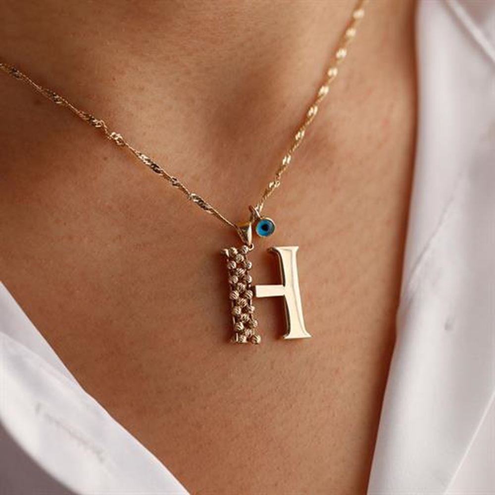 H Harf Altın Kolye
