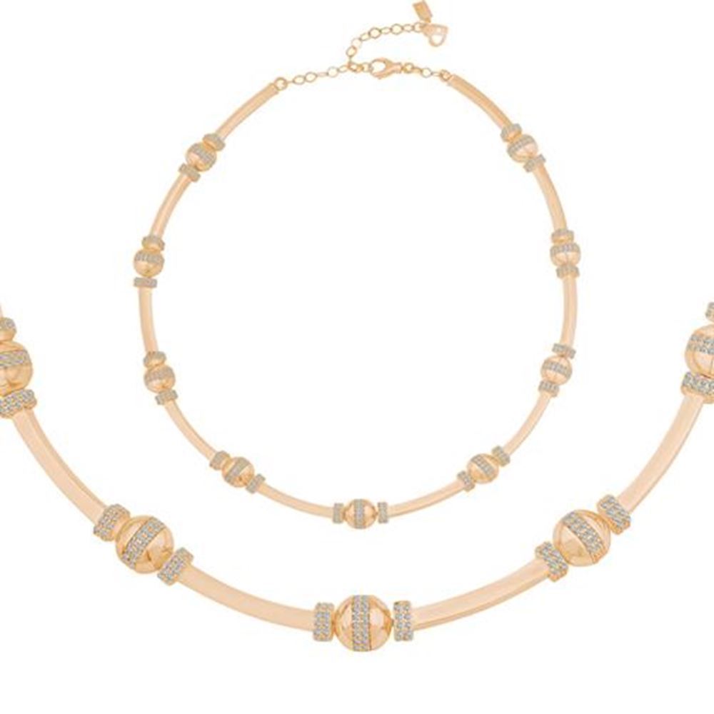 Altın Silindir Tasarım Kolye