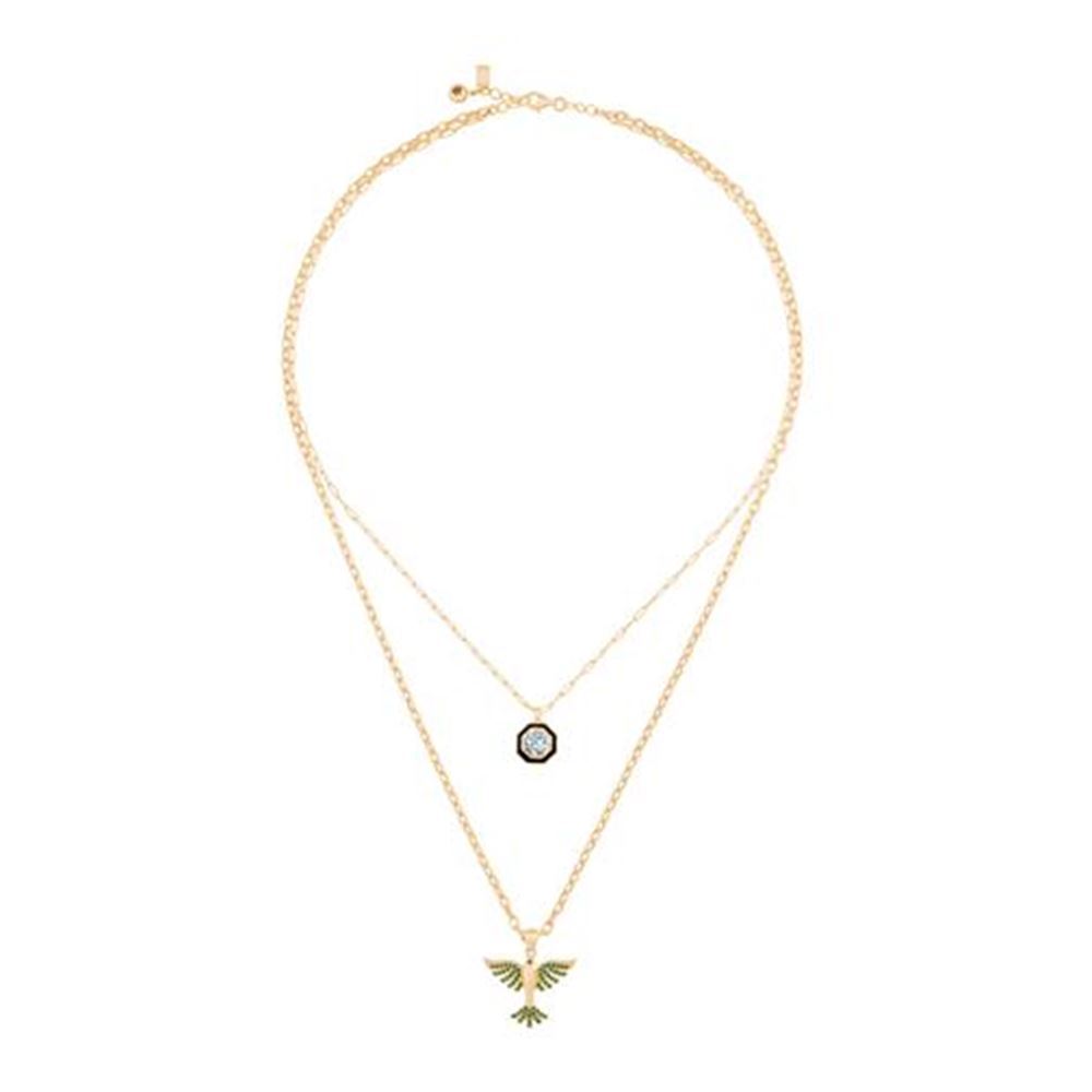 Çift Zincir Anka Kuşu Kolye