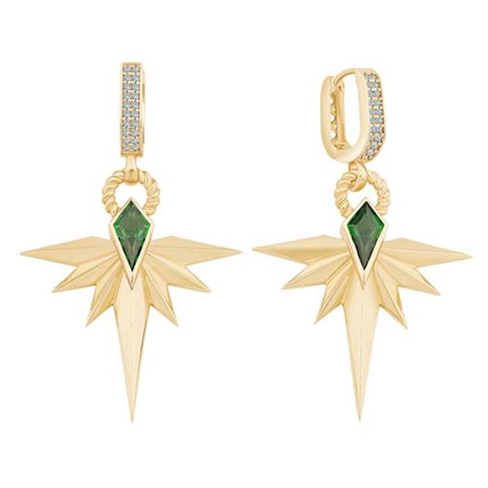 Taşlı Yarım Kuzey Yıldızı Küpe