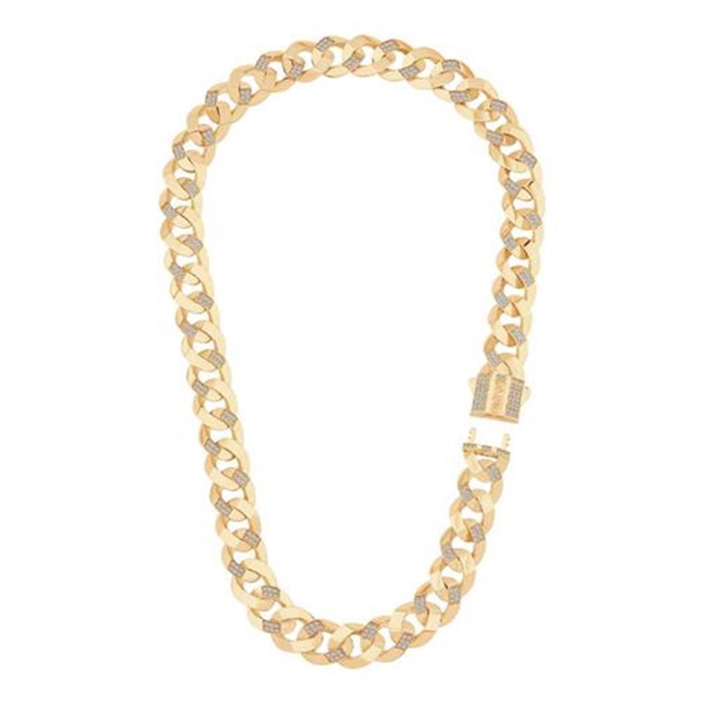 13Mm Altın Taşlı Gurmet Zincir