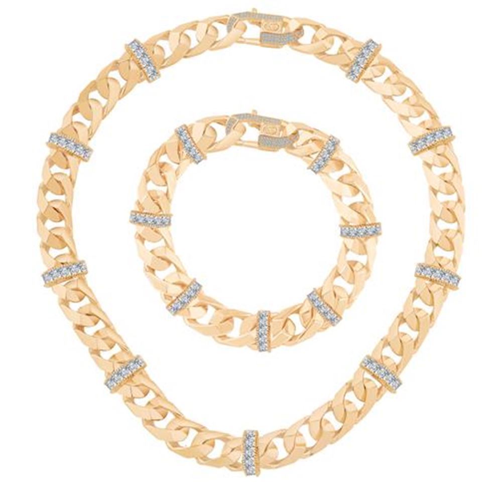 Taşlı Zincir Altın Bileklik