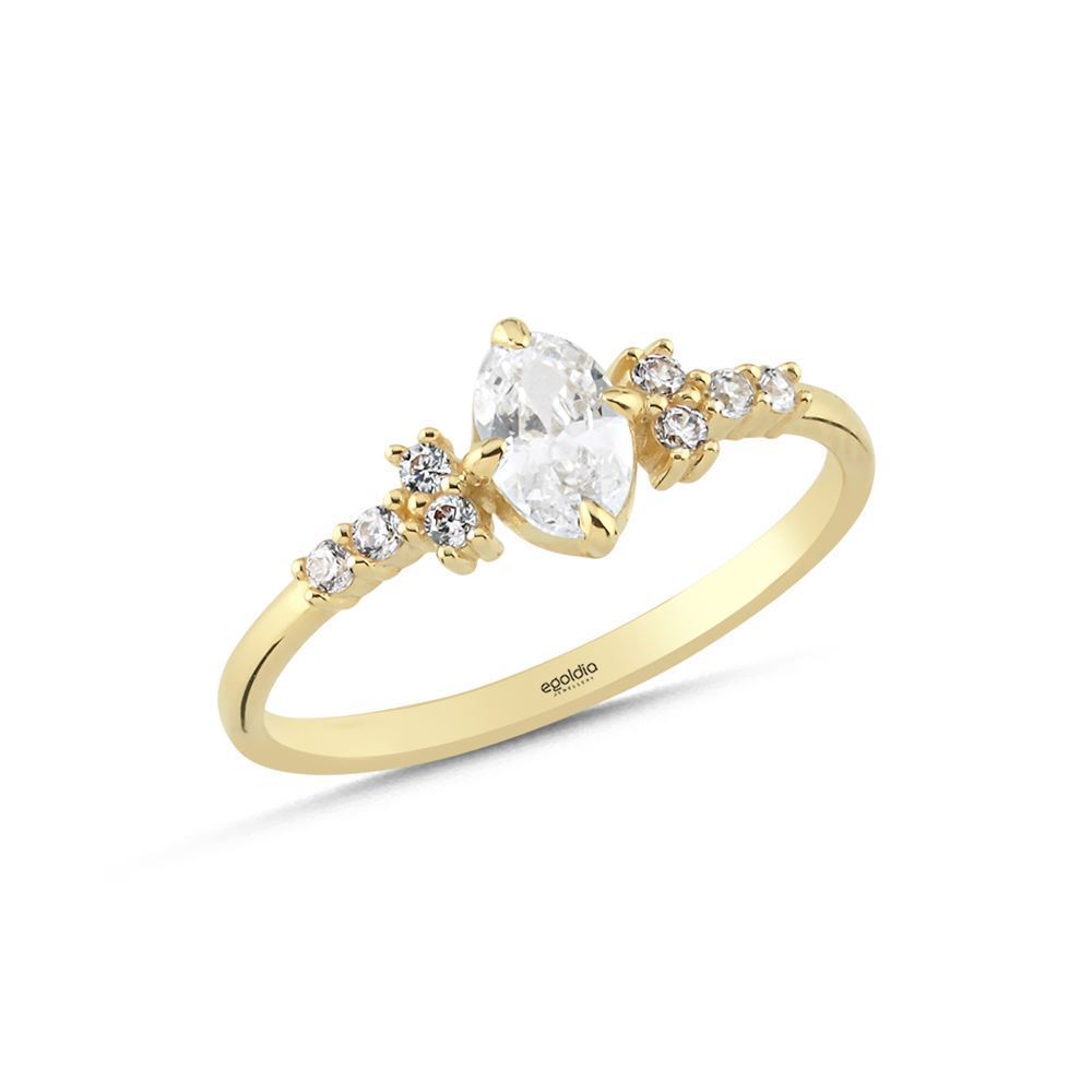 Oval Taşlı Yüzük