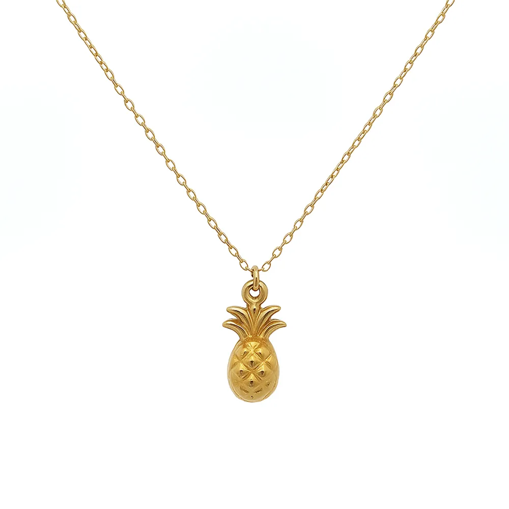 Ananas Meyve Tasarım Minimal Kolye