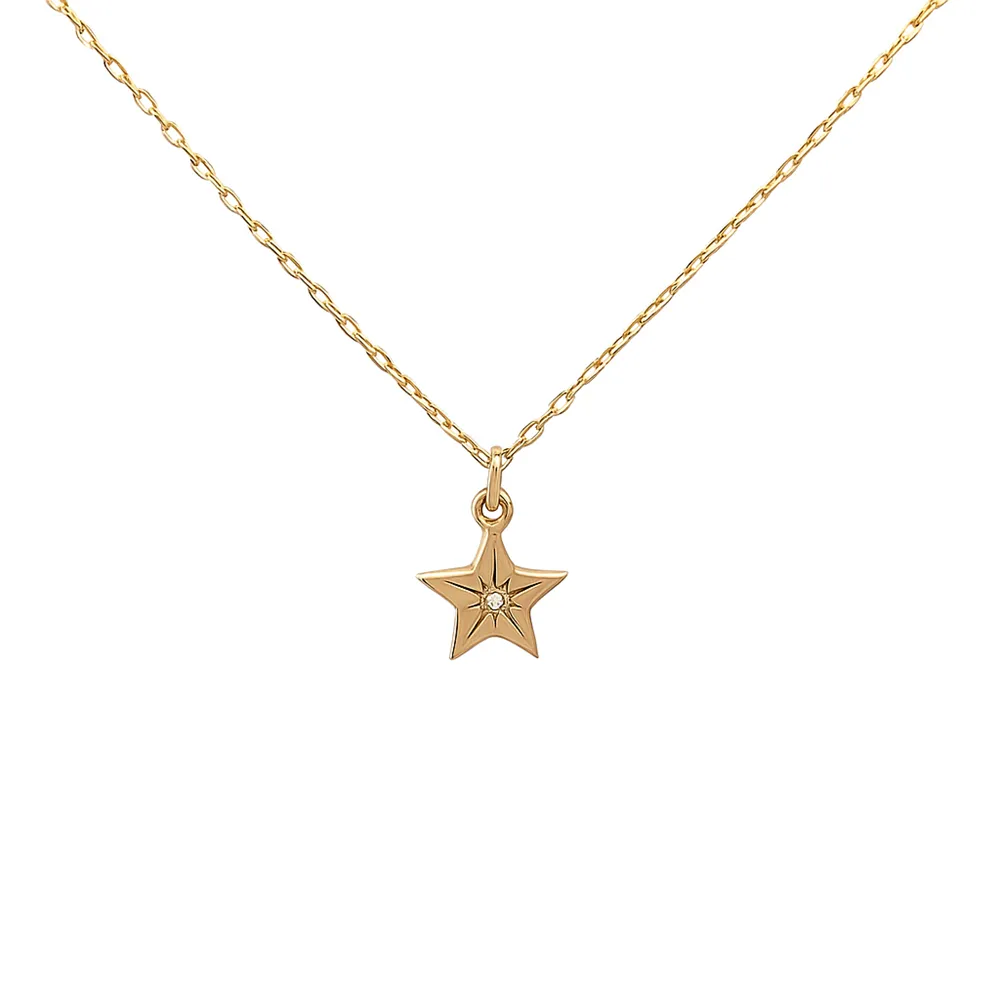 Yıldız Minimal Taşlı Kolye