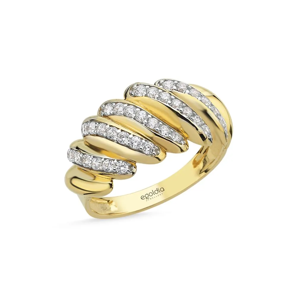 Midye Taşlı Yüzük