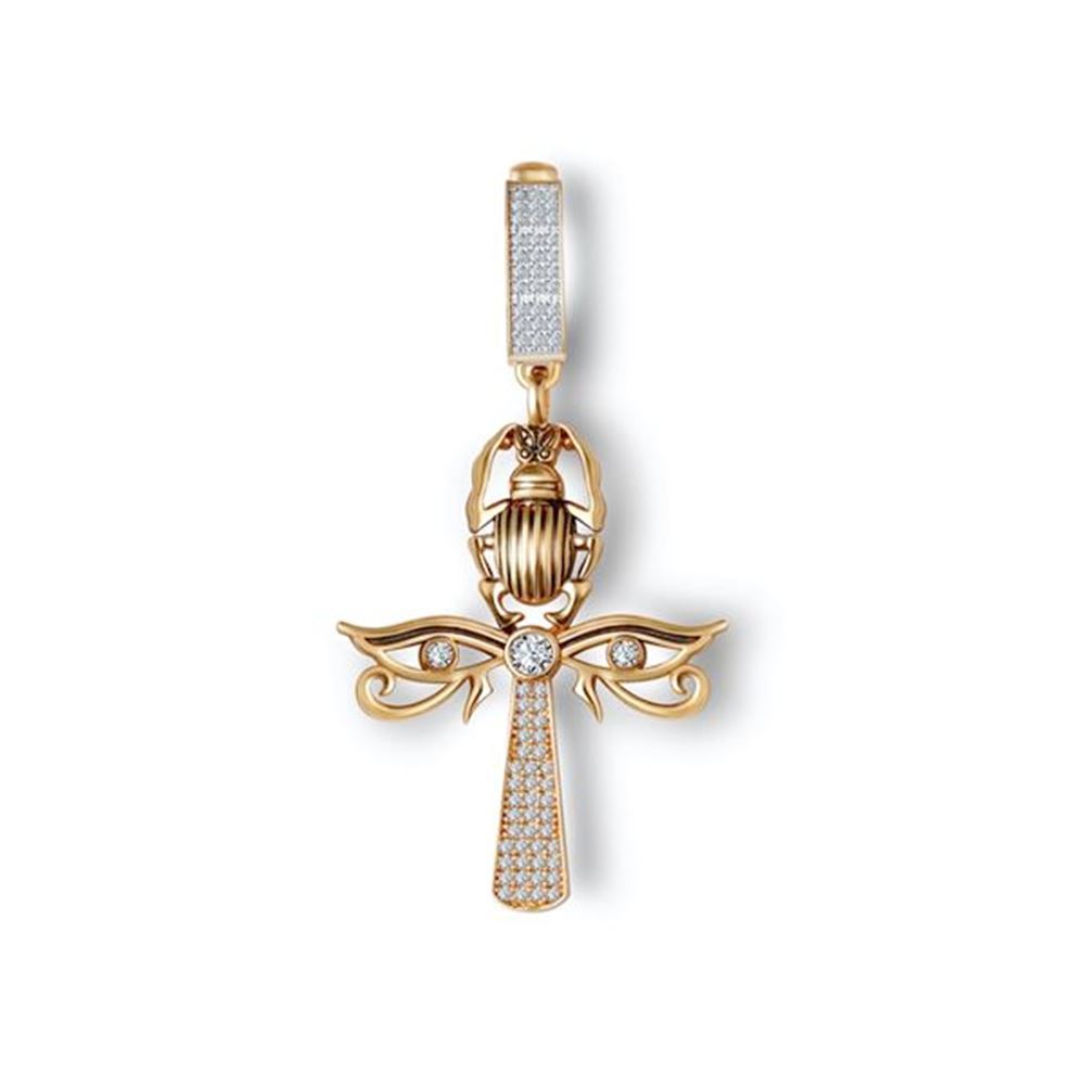 Taşlı Ankh Charm